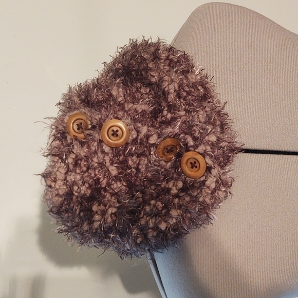 Simply Noelle Gray Fuzzy Circle Scarf/Snood - Picture 1 of 6